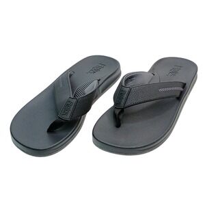 Flojos Men Flip Flop Sandals Size 10 Black Man Made Material Upper Casual